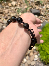 Load image into Gallery viewer, Black Obsidian with  gold sheen,  String Bracelet.
